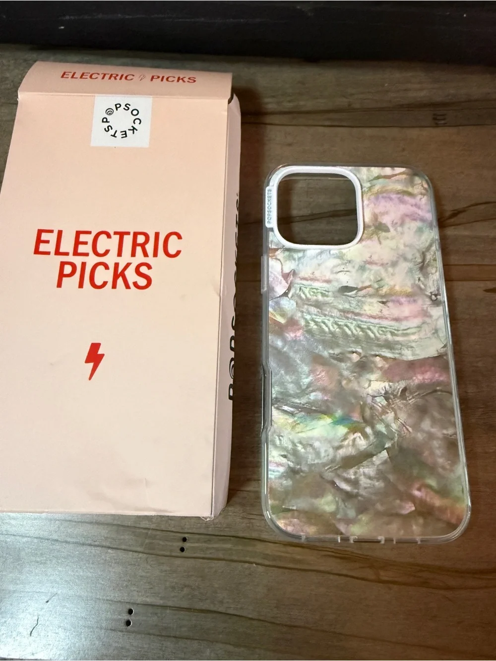 iPhone 16 Promax Iridescent Pearl Pink Phone Case with Clear Bumper